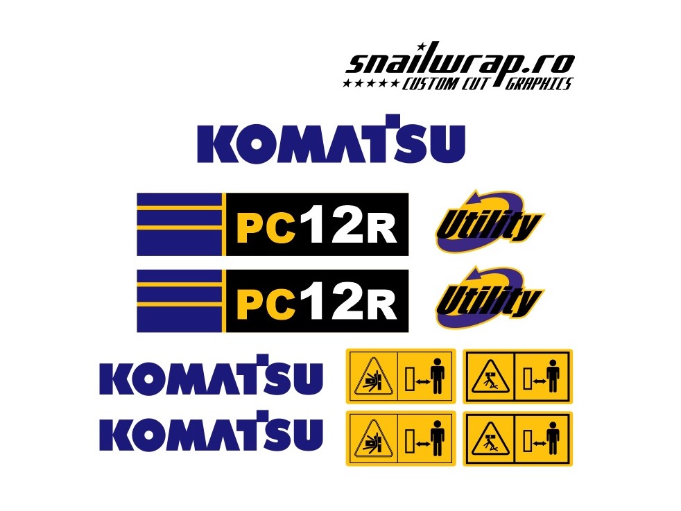 Set stickere Stickere autocolante Komatsu PC 200