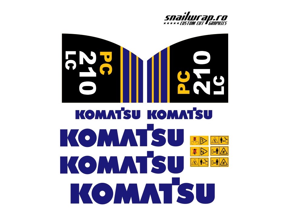 Set stickere Stickere autocolante Komatsu PC 200