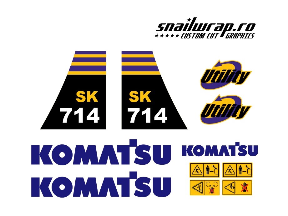 Set stickere Stickere autocolante Komatsu PC 200