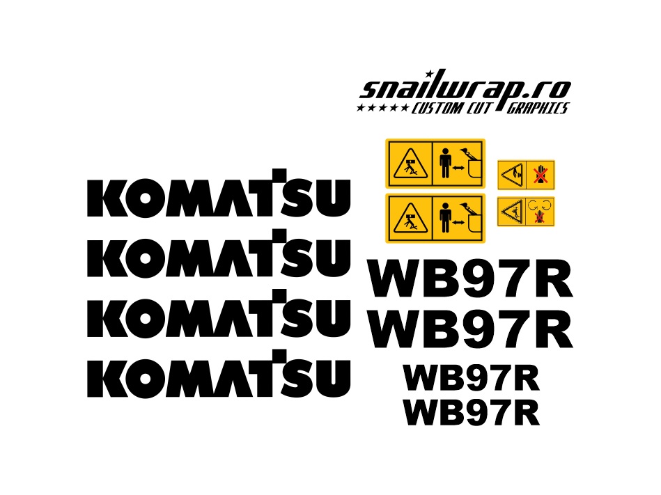 Set stickere Stickere autocolante Komatsu WB 97 R