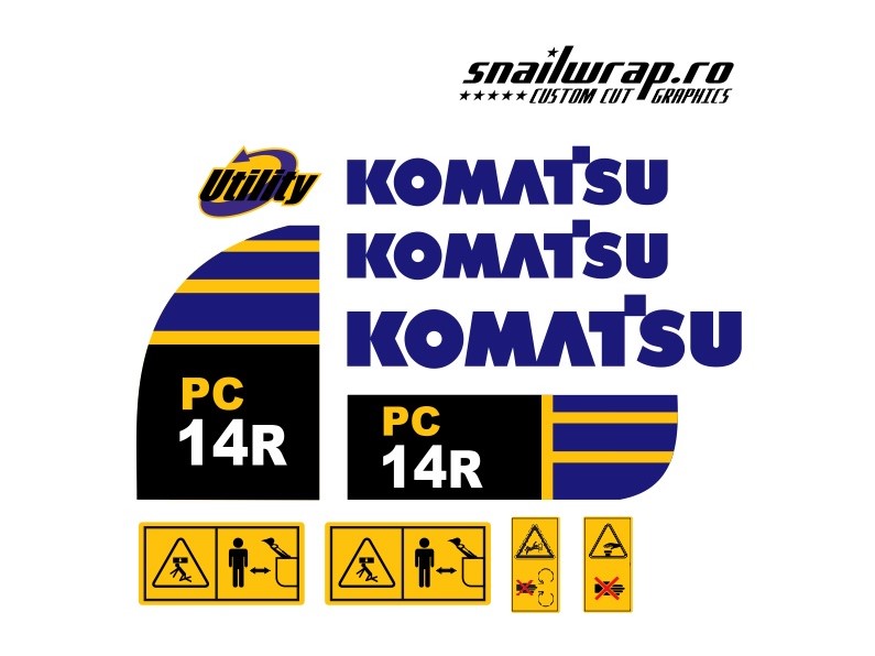 Set stickere Stickere autocolante Komatsu PC 14 R